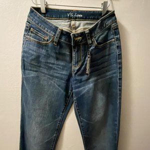 VS Love Jeanology Collection Faded Blue Jeans - Size 6